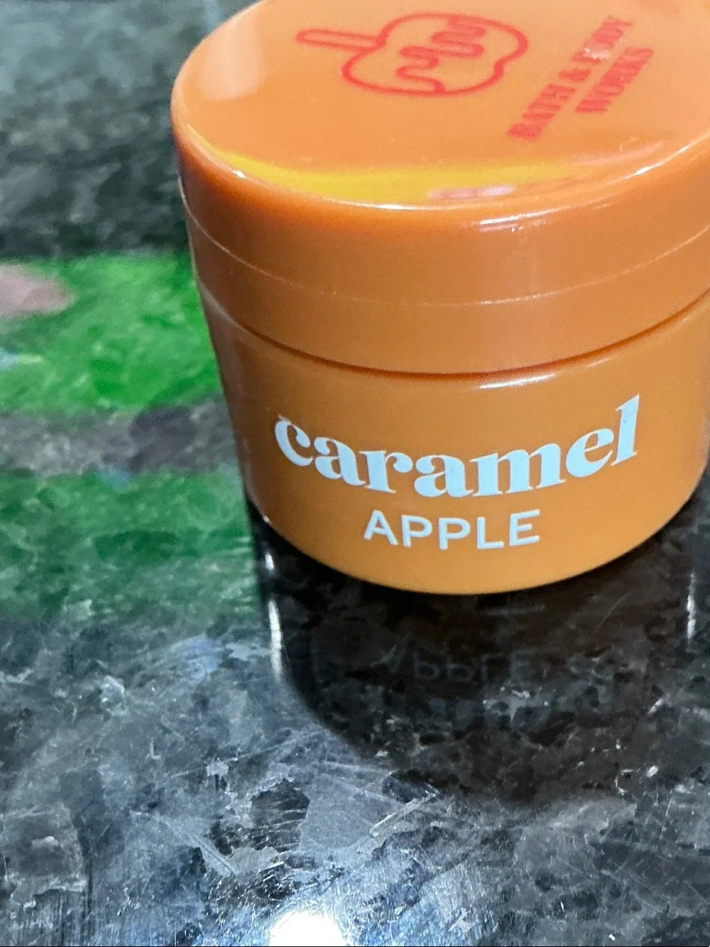 Bath & Body Works Caramel Apple Balm Lip Scrub + Clear Shimmer Lip Gloss
